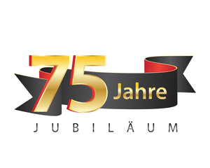 75  jahre jubiläum schwarz logo