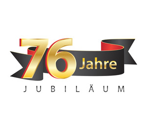 76  jahre jubiläum schwarz logo