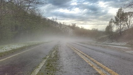 Ruta luego de intensa tormenta