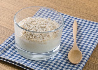 Cup of Homemade Yoghurt with Porridge Oats