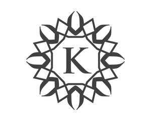 K Monogram Royal Letter Logo