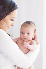 happy family. mother and baby