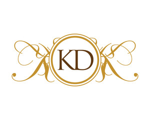 KD Luxury Ornament Initial Logo