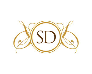 SD Luxury Ornament Initial Logo
