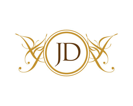 JD Luxury Ornament Initial Logo