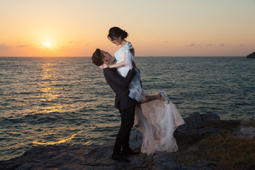 Romantic Couple at sunset.