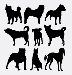 Dog collection, pet animal silhouette. Good use for symbol, logo, web icon, mascot, game elements, or any design you want. Easy to use.