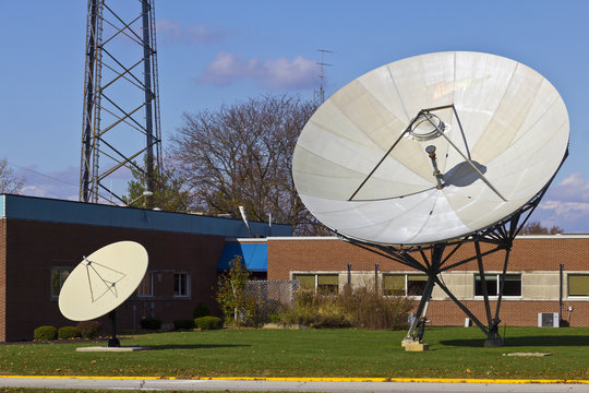 Broadcast Satellite Dishes at a Television Station II