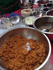Various fresh ingredients preparing for spicy food