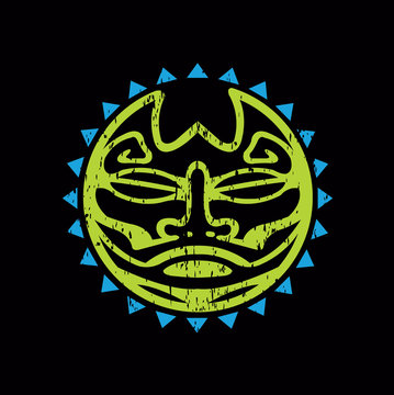 Polynesian tattoo styled vector illustration.