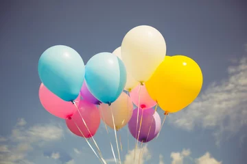 Fotobehang colored balloons © aradaphotography