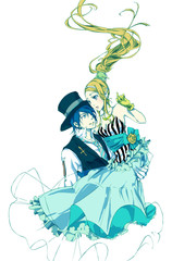 Fototapeta premium お姫様と王子様（お姫様抱っこをするカップル）