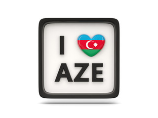 I love azerbaijan sign