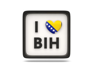 I love bosnia and herzegovina sign