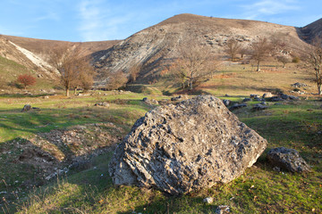 valley with big rocks