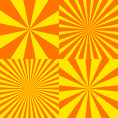 Sun ray background set
