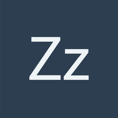 Z letter icon. Alphabet icon.