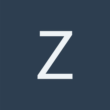 Z letter icon. Alphabet icon.