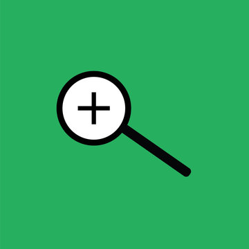 Flat zoom in icon.