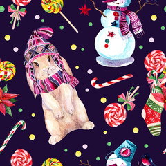 Watercolor winter background