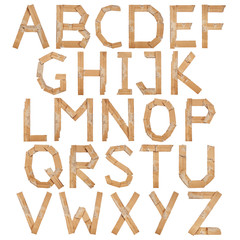 Set of cardboard alphabet