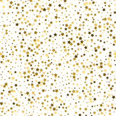 Gold star seamless pattern