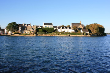 Îlot Saint-Cado, commune de Belz, ria d'Etel (Bretagne, Morbihan)