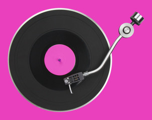 Obraz premium Gramofon różowy streszczenie