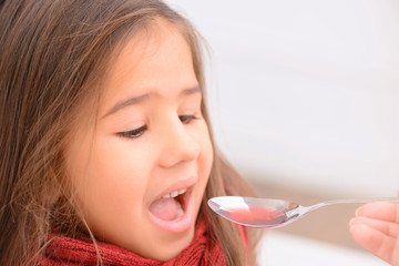 Little girl feeling sick 