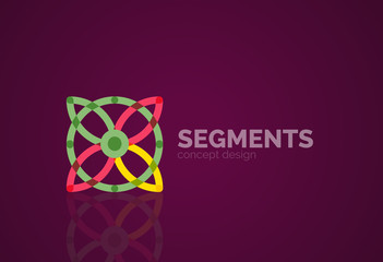 Vector outline minimal abstract geometric logo