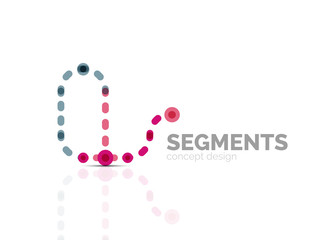 Vector outline minimal abstract geometric logo