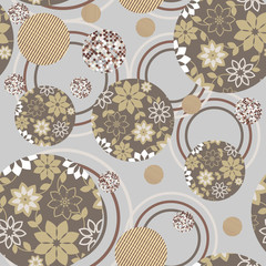 abstract seamless background. In terms of geometric flowers pattern