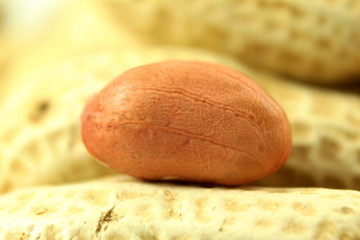 peanuts whole and peeled closeup