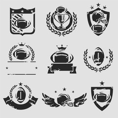 Football labels and icons set. Vector