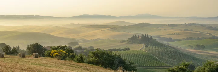 Raamstickers zomer landschap van Toscane, Italië. © Pavel Timofeev