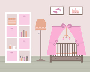 Baby room with furniture.