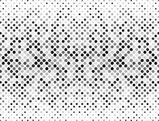 Halftone dots, black and grey on a white background.  Halftone background  for your design. Vector illustration