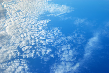 Fototapeta na wymiar White clouds in blue sky.