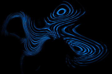 abstract lines wave glowing in dark