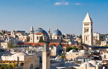 Fototapeta na wymiar Israel, Jerusalem, view on the city from the Hurva synagogue