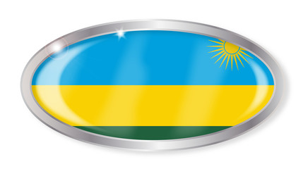 Rwanda Flag Oval Button