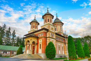 Fototapeta na wymiar Monastery in Sinaia, Romania.HDR image