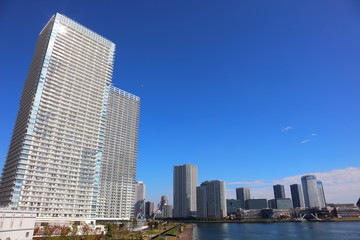 Fototapeta premium 都市風景 勝どき 豊洲 