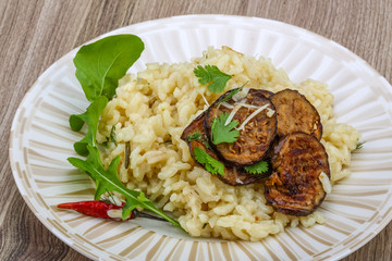Risotto with eggplant