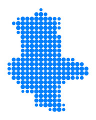 Fototapeta premium Karte von Sachsen-Anhalt