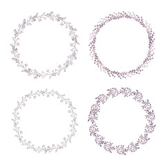 Set  of circle borders and frames