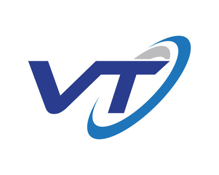 VT Letter Swoosh Media Technology Logo