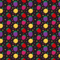 Pattern with fruits