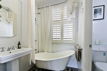 Modern bathroom in luxury apartment