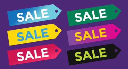 Sale Off vector tags label banner icons